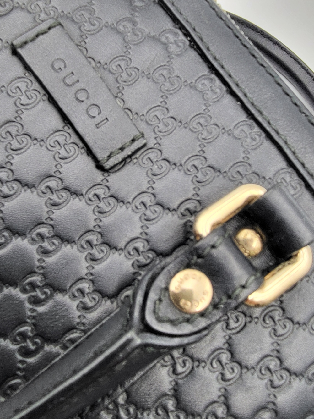 GUCCI Microguccissima Mini Dome Bag Black..Authentic.. - Picture 16 of 16